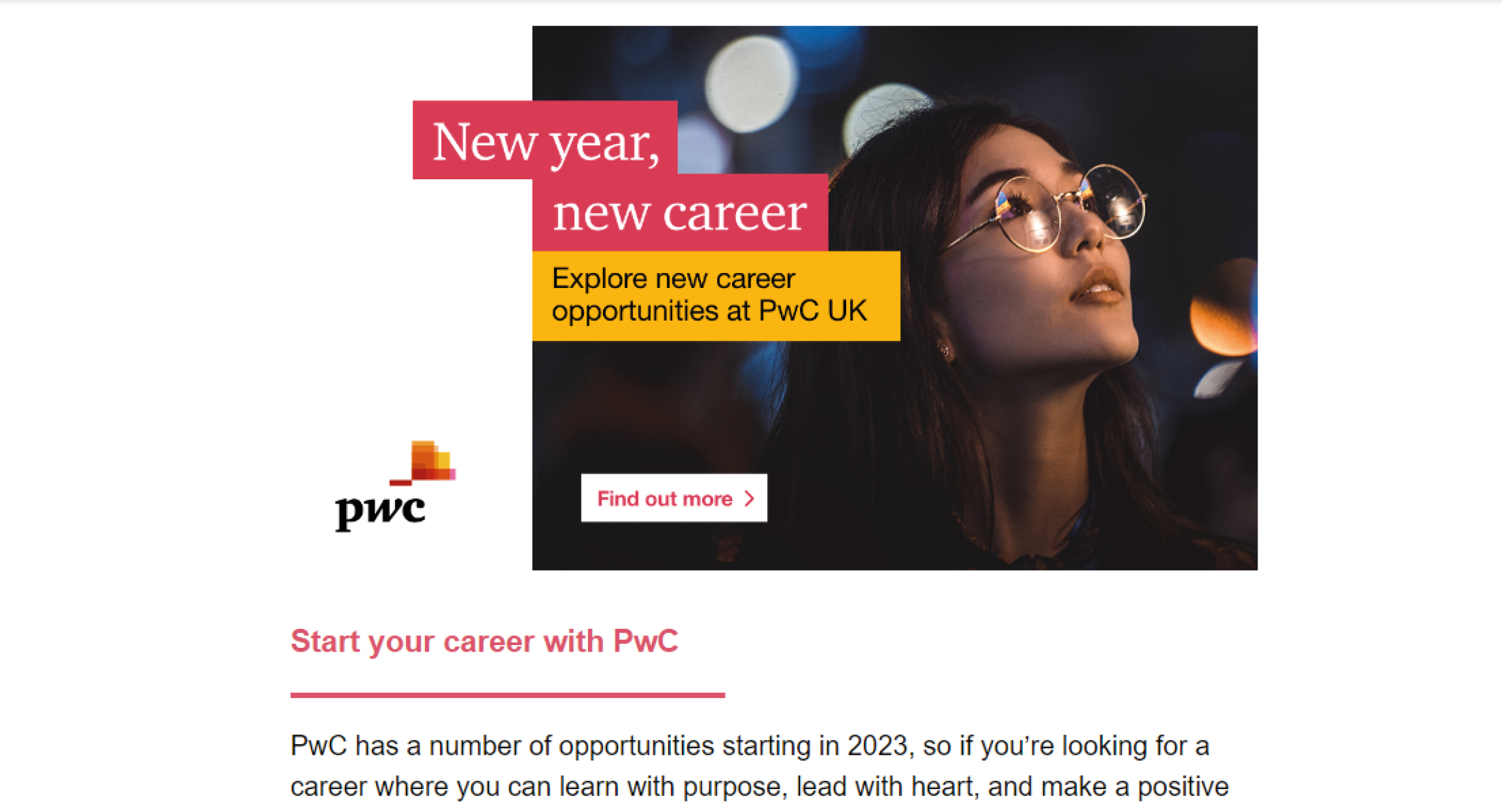 Start your career with PwC