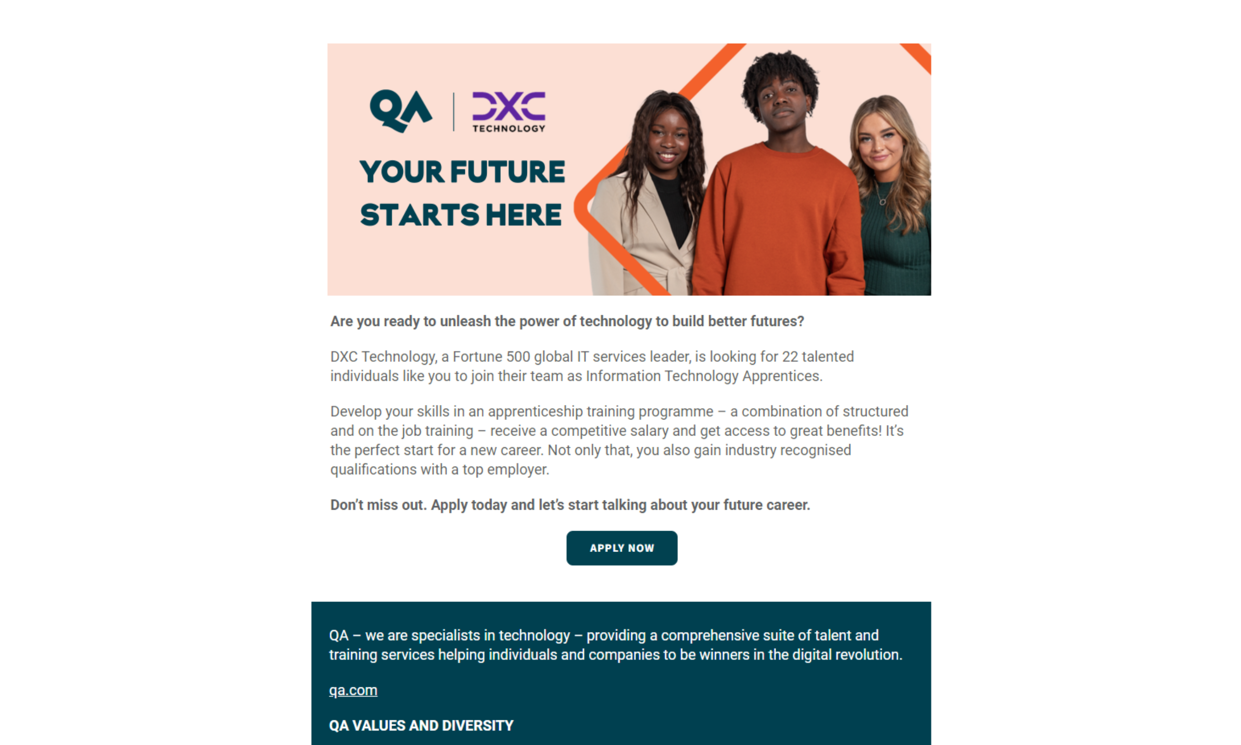 QA DXC Mailshot